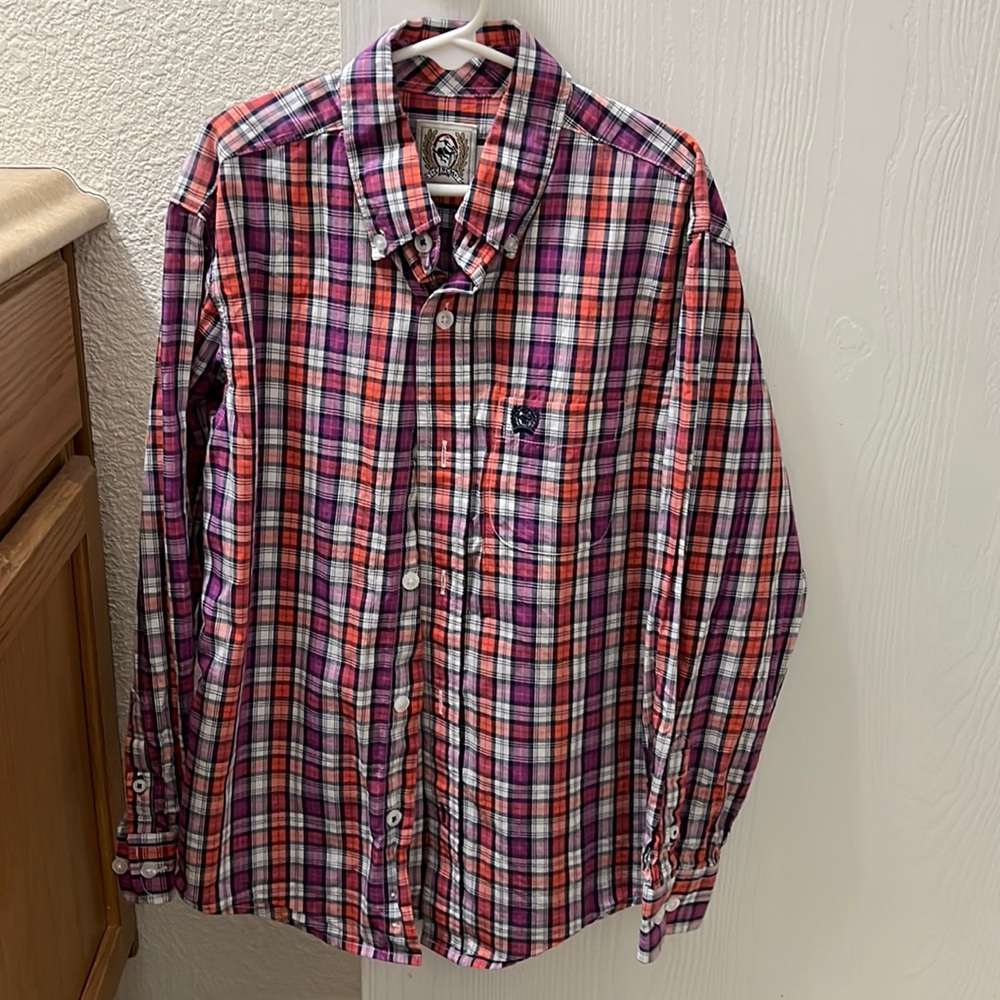 Cinch Boy Button Up Shirt, Size S (6-8)